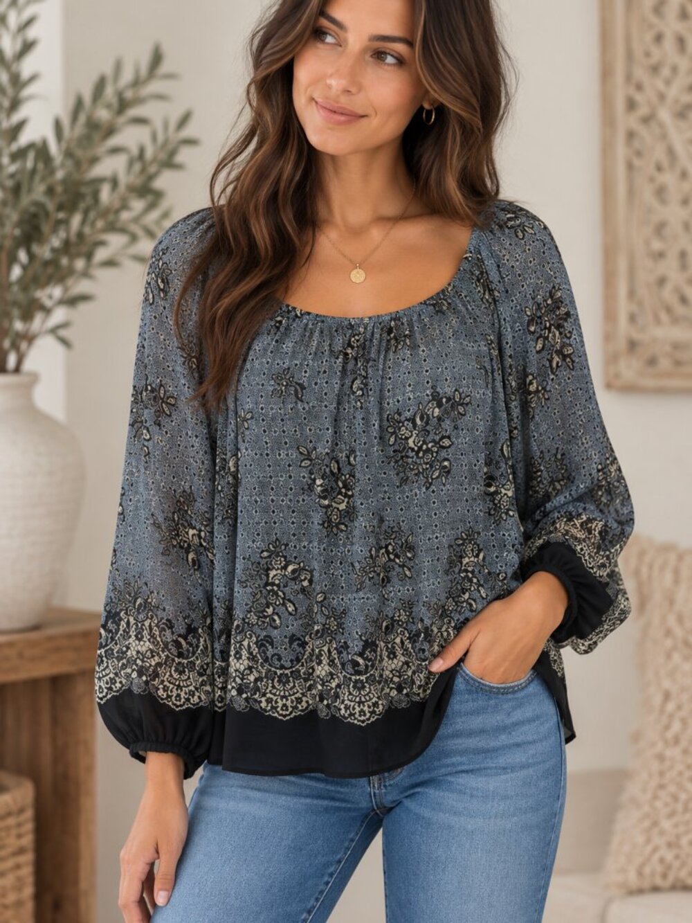 174. L/S Raglan Blouse